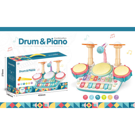 Drums + Piano Music Set