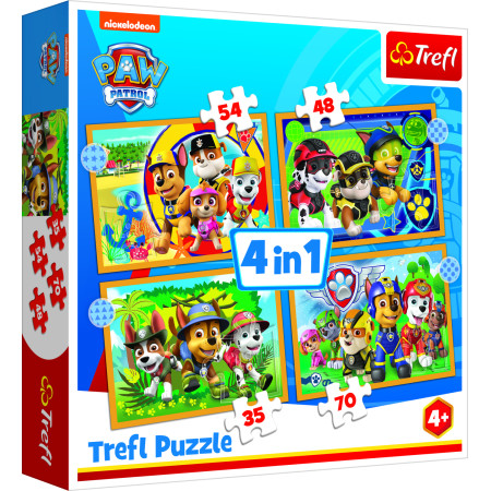 TREFL PAW PATROL 4 dėlionių rinkinys Šuniukas-patrulis