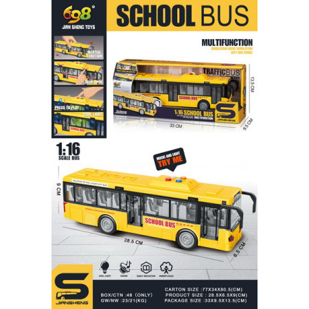 Yellow Bus With Lights and Sound Function