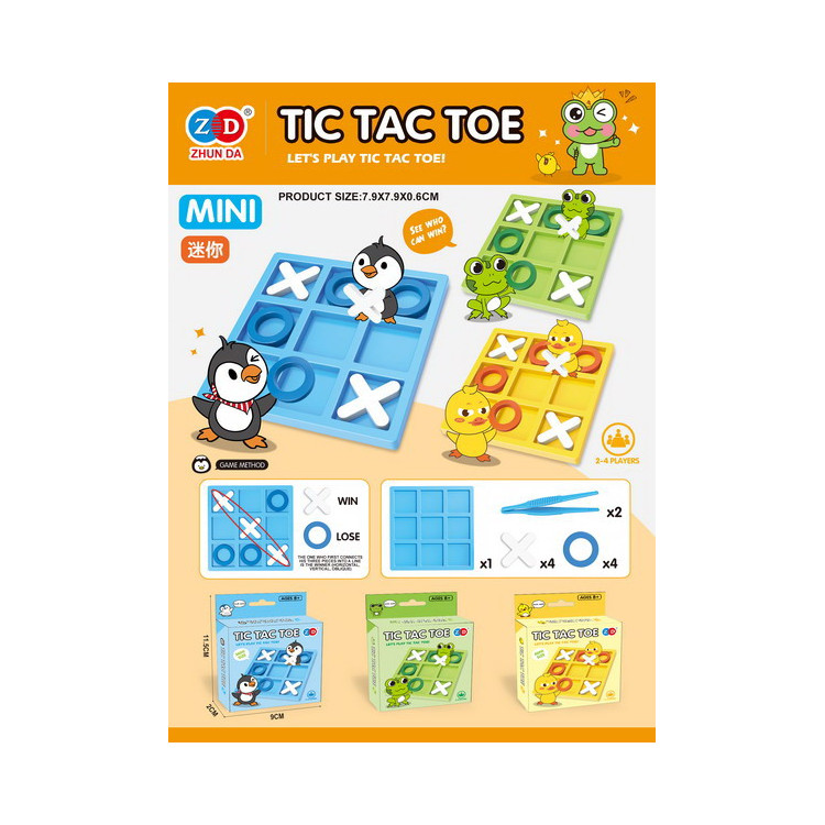 Tic-Tac-Toe Frog Logic Game