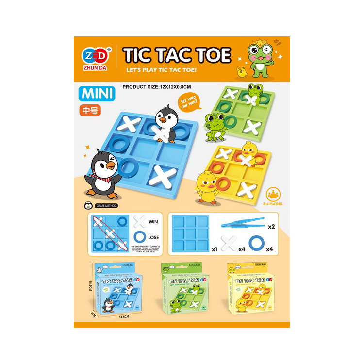 Tic Tac Toe Logic Game MINI Penguin Version