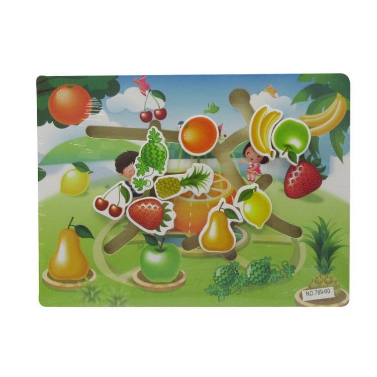 Wooden Puzzle Set Fruits Vegetables