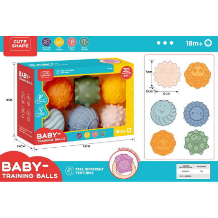 Set of Sensory Balls 6 pieces.