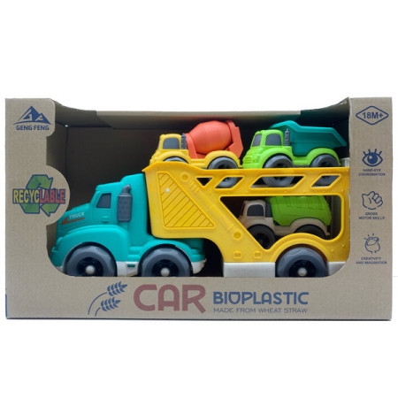 Set of ECO Vehicles Tow truck + Cars