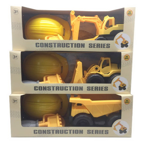 Construction Vehicle with Helmet + Accessories