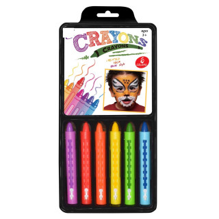 Face Painting Set Crayons 6 Colors