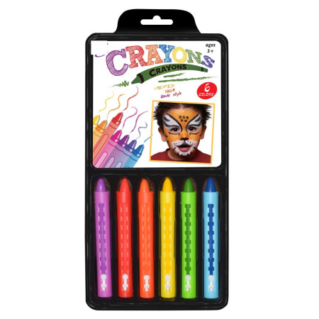 Face Painting Set Crayons 6 Colors