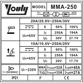 Inverterinis suvirinimo aparatas (IGBT) MMA/TIG