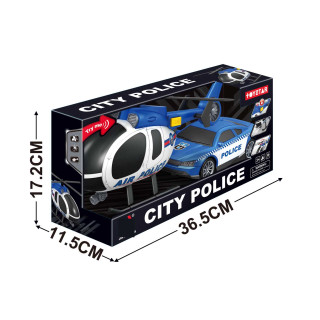 Helicopter + Police Car Set