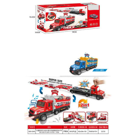 2in1 Launcher Truck + Accessories Blue