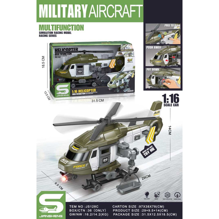 Rescue Helicopter 1:16 Military