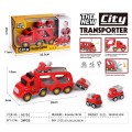 Set of Vehicles: Tow Truck + Fire Trucks