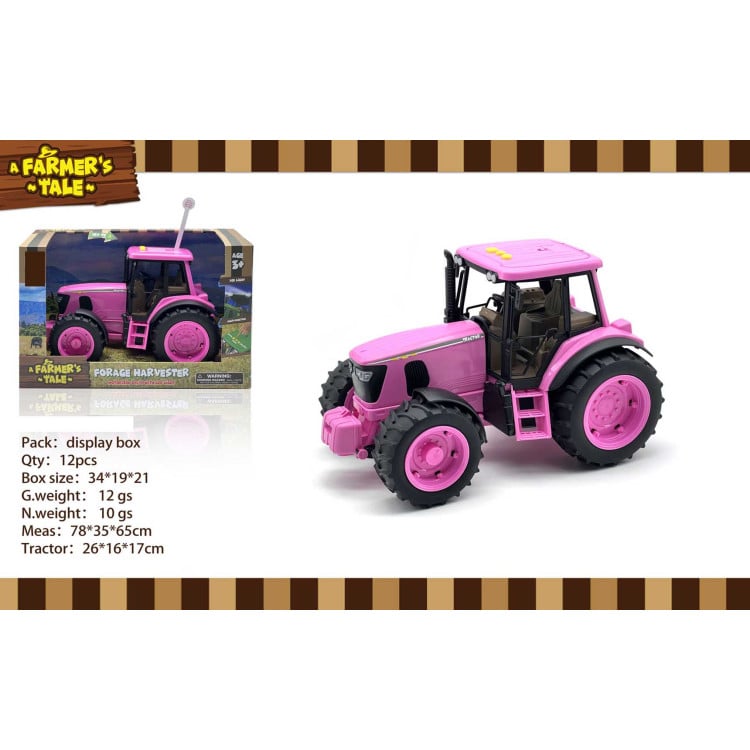 Pink Tractor with Lights and Sounds