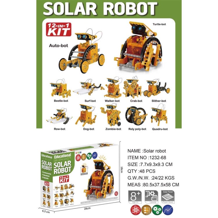 12in1 Solar Vehicle Set Orange