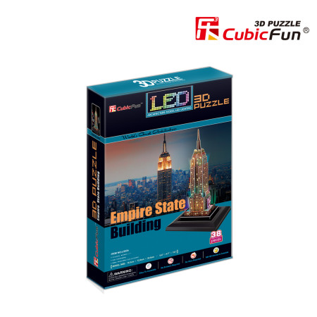 CUBICFUN 3D dėlionė Empire State pastatas (LED)