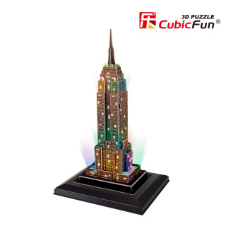 CUBICFUN 3D dėlionė Empire State pastatas (LED)