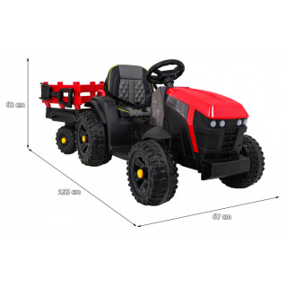 Tractor Titanium With Trailer Red