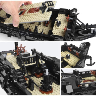 Blocks Pirate Ship Black Sail 2868el.