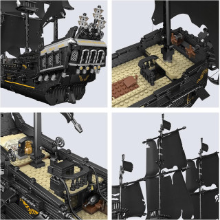 Blocks Pirate Ship Black Sail 2868el.