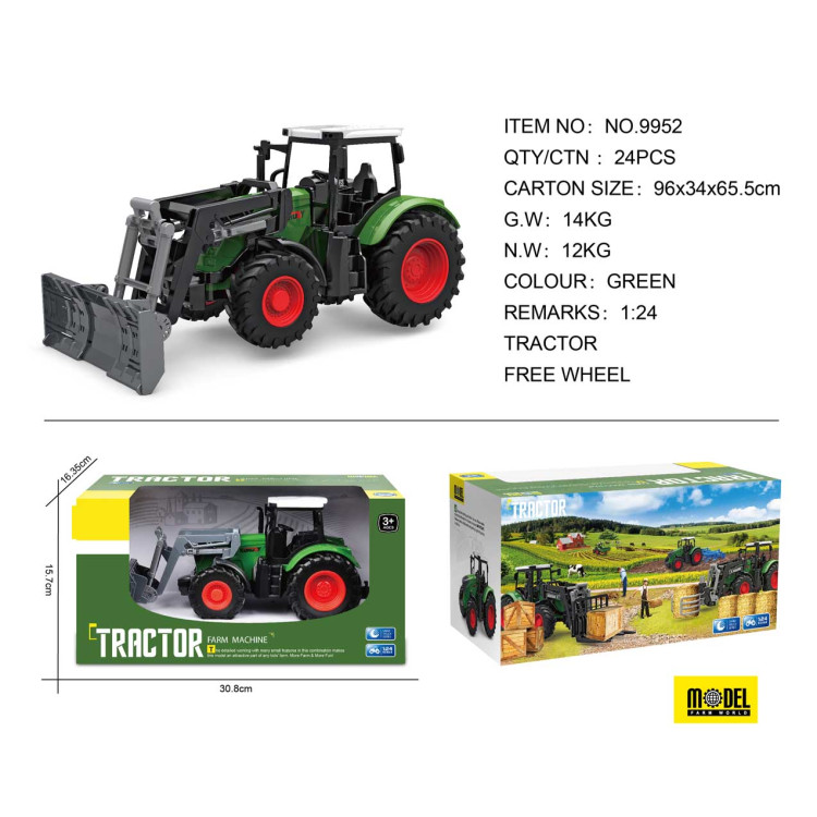 Green Tractor with Dozer