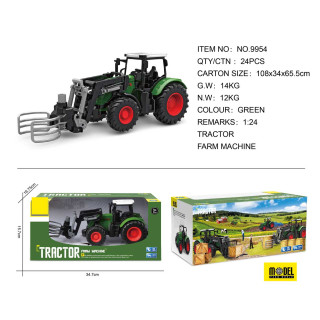 Green Tractor with Grapple