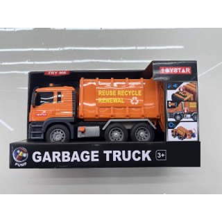 Orange Garbage Truck with Sound Function + Accessories