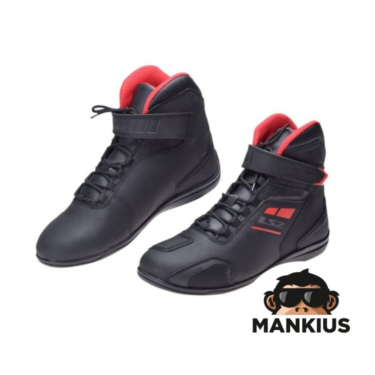 LS2 GARRA MAN BOOTS BLACK RED 46