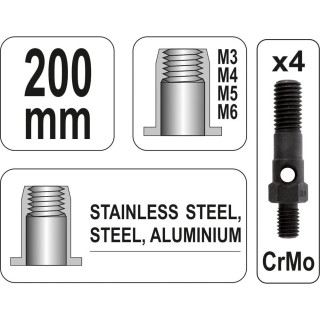 Kniediklis srieginėms kniedėms M3-M6