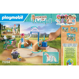 PLAYMOBIL WORLD OF HORSES Arklių plovykla su Isabella ir Lioness 71354