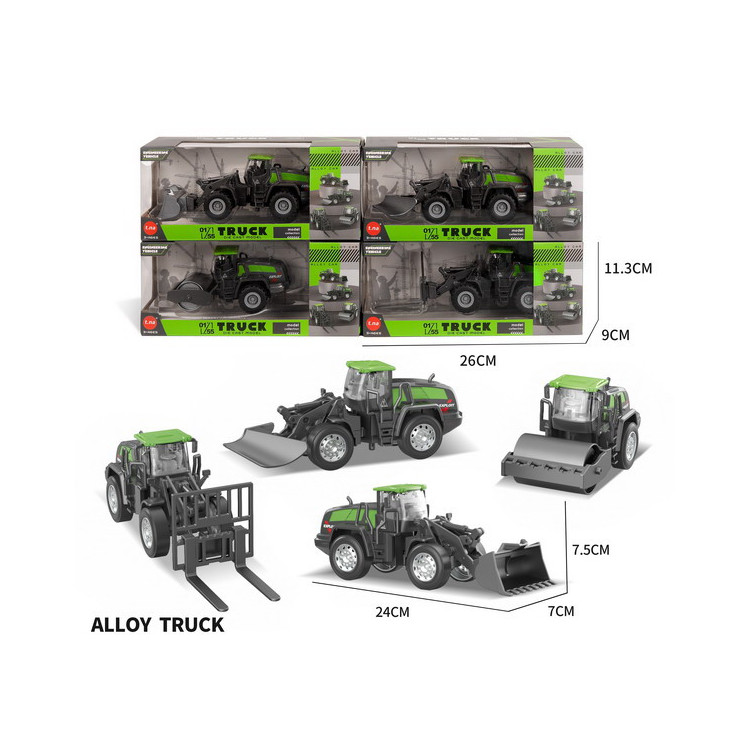 Metal Forklift Black and Green