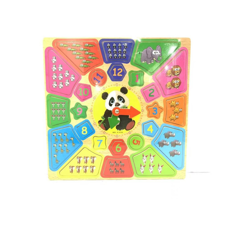 Educational Board Clock + Learning to Count Panda