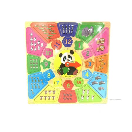 Educational Board Clock + Learning to Count Panda