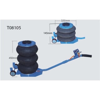 Domkratas 5t pneumatinis su 3 oro pagalvėmis