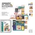 Kitchen Kitchenette with Light, Sound and Water Function 80 pieces. green