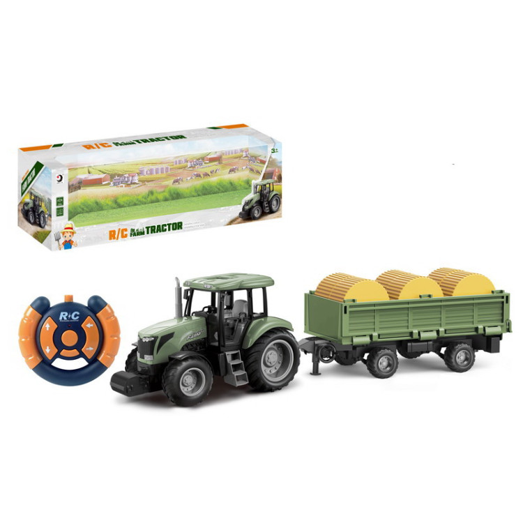 Green R/C Tractor and Trailer