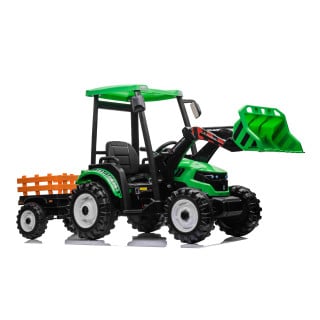 MEGA D68 Tractor Vehicle With Trailer Green