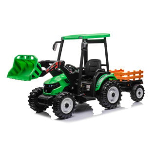 MEGA D68 Tractor Vehicle With Trailer Green