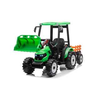 MEGA D68 Tractor Vehicle With Trailer Green