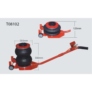 Domkratas 2t pneumatinis su 2 oro pagalvėmis