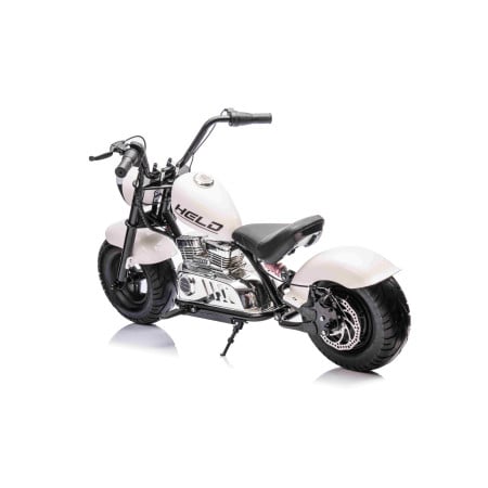 Motorcycle Chopper Warrior vehicle White