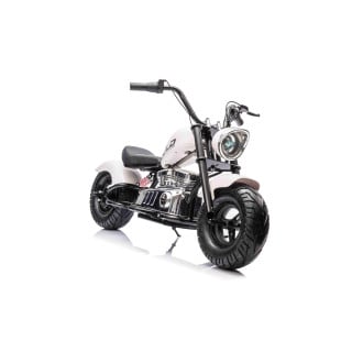 Motorcycle Chopper Warrior vehicle White