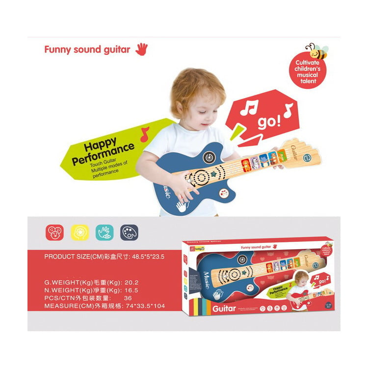 Guitar for the youngest with a light function