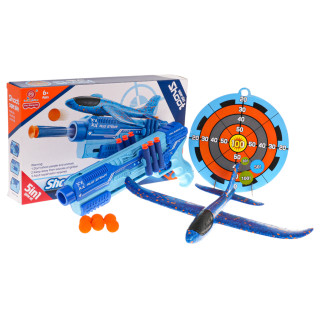 5in1 Airplane Launcher Gun Blue