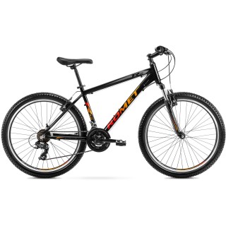 Dviratis Romet Rambler R6.0 2024 black-orange-red-17" / M