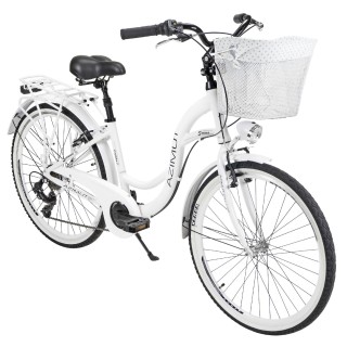 Dviratis AZIMUT Sarema 26" ALU TX-7 2024 white