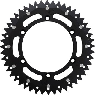 REAR SPROCKET / 48 TEETH / 520 PITCH / BLACK/NATURAL / ALUMINIUM/STEEL