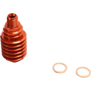 REAR BRAKE CALIPER COOLER ALUMINUM ORANGE