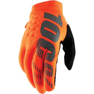 YOUTH BRISKER COLD WEATHER GLOVES FLO ORANGE/BLACK MEDIUM