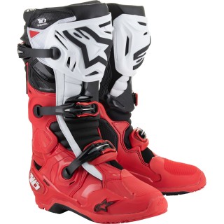BOOT TECH 10 ENDURO BRIGHT RED/BLACK/WHITE 7