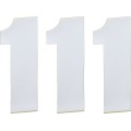 RACE NUMBER WHITE 6" 1